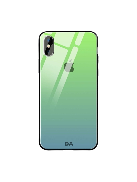 

DailyObjects Blue & Green iPhone XS Glass Case Cover