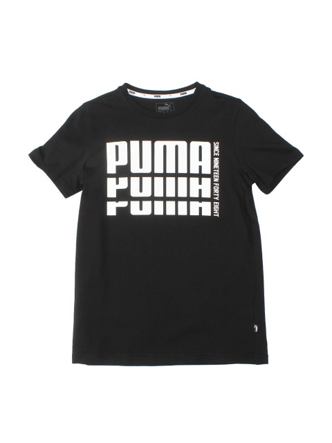 

Puma Boys Black Printed Round Neck T-shirt