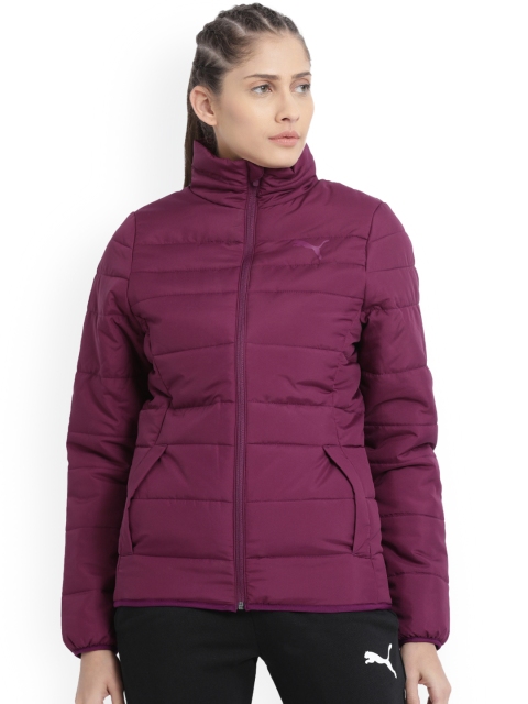 

Puma Women Purple ESSENTIALS PADDED Solid Jacket