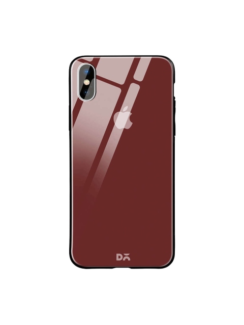 

DailyObjects Brown iPhone XS Max Glass Case Cover