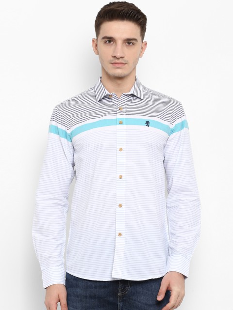 

Red Tape Men White Regular Fit Striped Casual Shirt