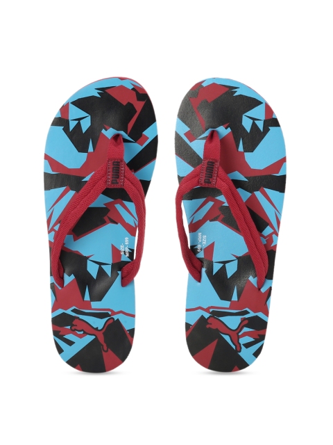 

Puma Unisex Red & Blue Printed Thong Flip-Flops