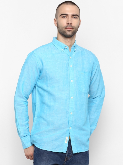 

Red Tape Men Blue Regular Fit Solid Casual Shirt