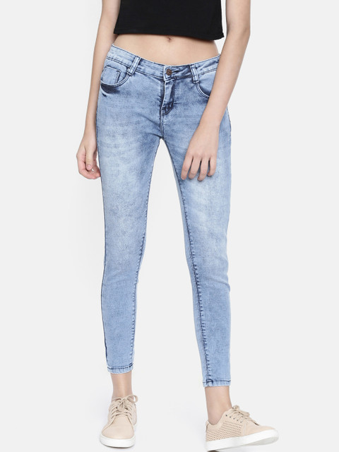

ZHEIA Women Blue Skinny Fit Mid-Rise Clean Look Stretchable Jeans