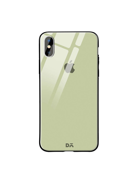 

DailyObjects Mint Green iPhone X Glass Case Cover, Olive