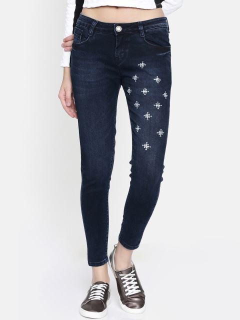 

ZHEIA Women Blue Skinny Fit Mid-Rise Clean Look Stretchable Jeans