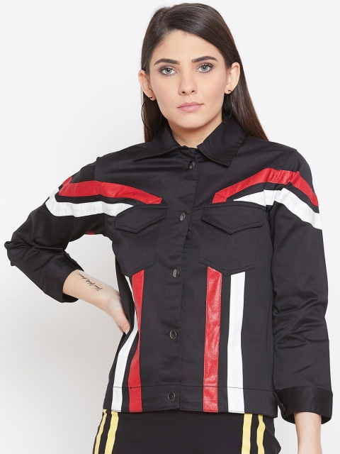 

Rider Republic Women Black Striped Jacket