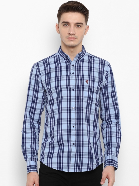 

Red Tape Men Blue Regular Fit Checked Casual Shirt