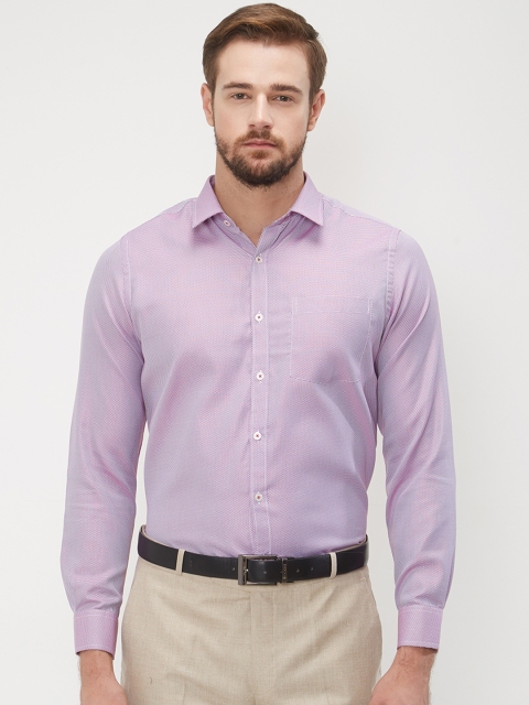 

EQUINOX Men Maroon Regular Fit Self Design Formal Shirt