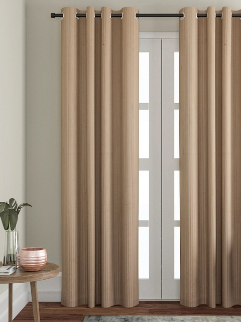 

VRINDA Brown Single Door Curtains