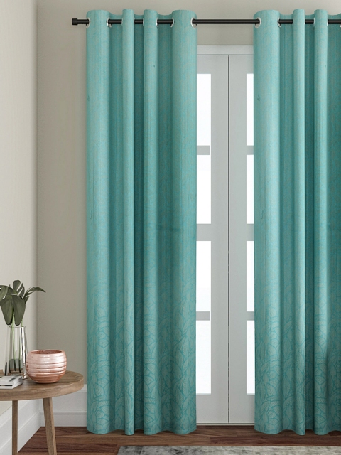 

VRINDA Blue Single Door Curtain