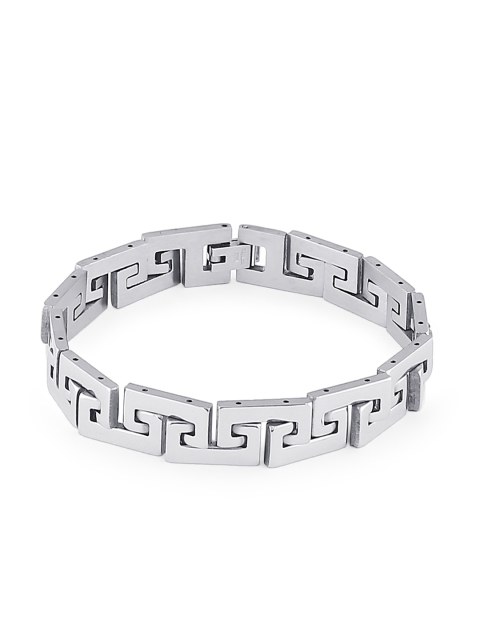 

bodha Men Silver-Toned Stainless Steel Wraparound Bracelet