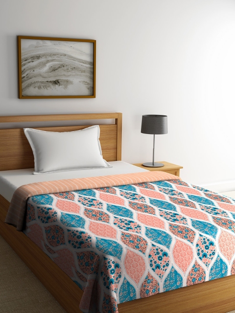 

Portico New York Blue & Orange Abstract AC Room 120 GSM Single Bed Comforter