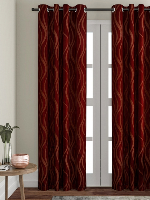 

VRINDA Red Single Door Curtain