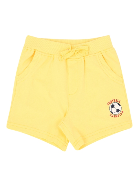 

Pantaloons Baby Boys Yellow Solid Regular Fit Regular Shorts