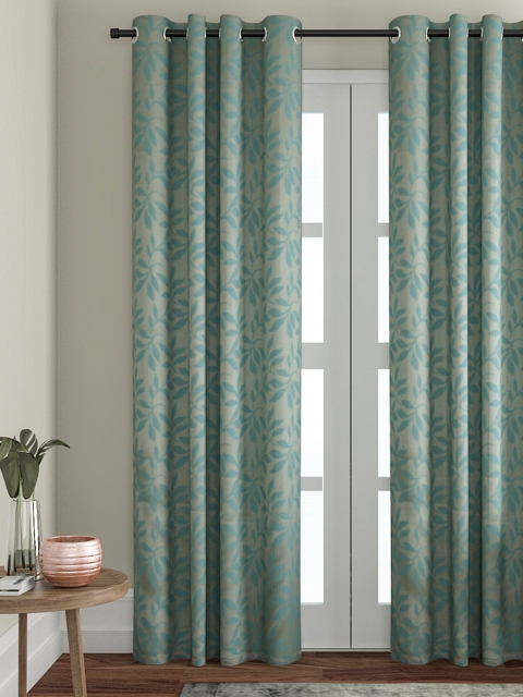 

VRINDA Blue Single Door Curtains