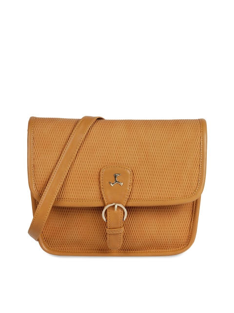 

Mochi Brown Textured Sling Bag