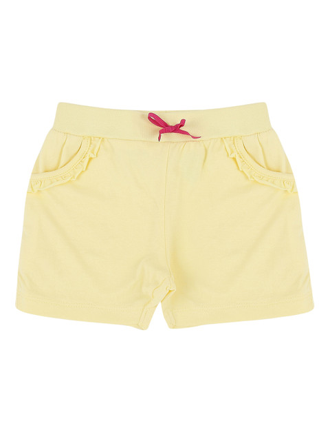 

Pantaloons Baby Girls Yellow Solid Regular Fit Regular Shorts