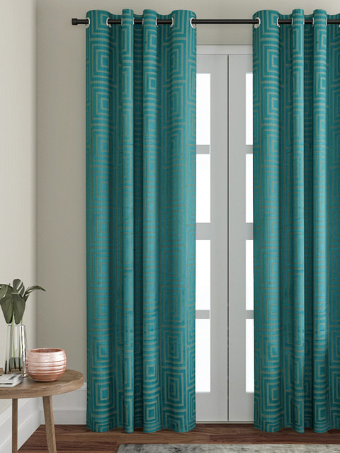 

VRINDA Blue Single Door Curtain
