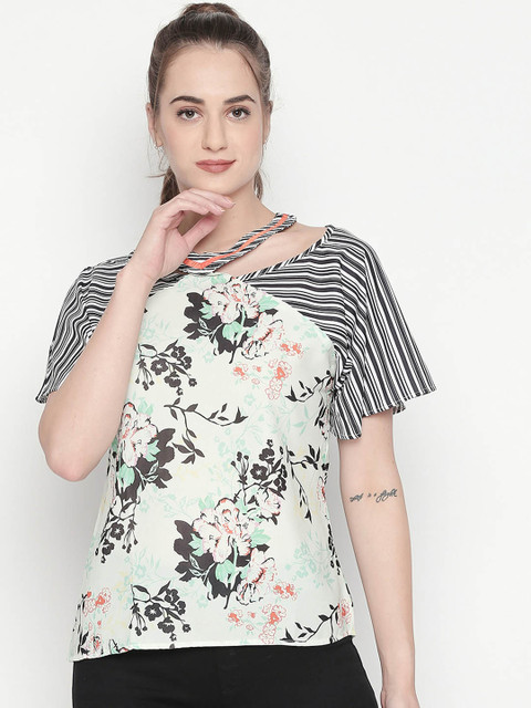 

Style Quotient Women Multicoloured Floral Print Top, Multi