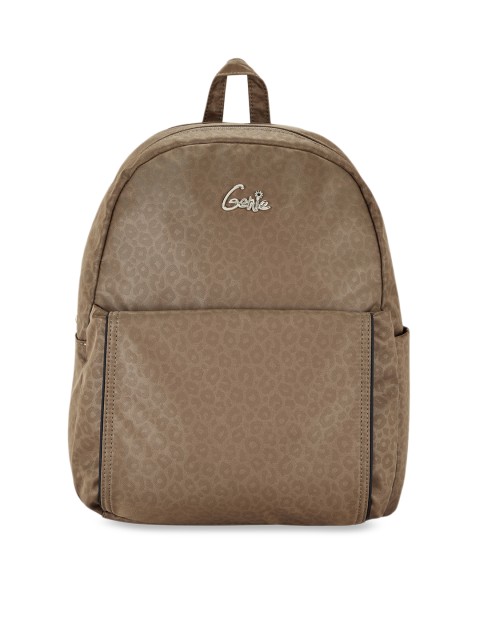 

Genie Unisex Brown Animal Textured 15 inches Small Backpack