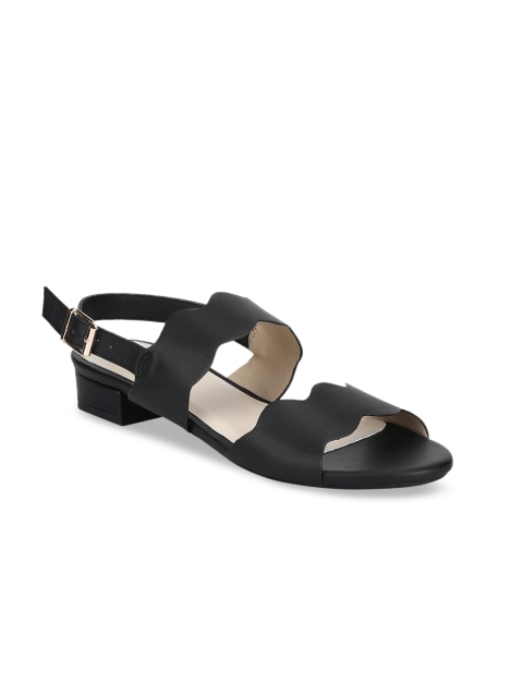 

Mode by Red Tape Women Black Solid Open Toe Flats