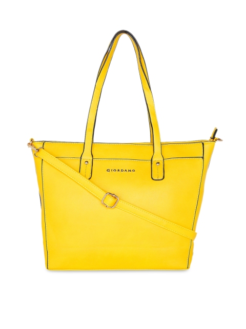 

GIORDANO Yellow Solid Shoulder Bag