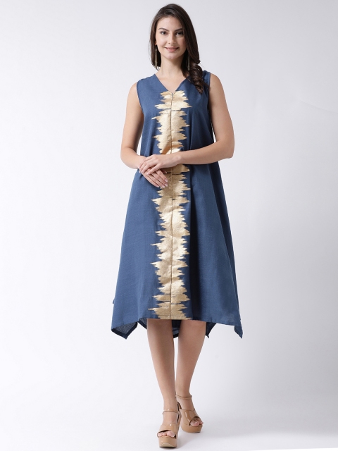 

pinwheel Women Navy Blue Printed A-Line Dress