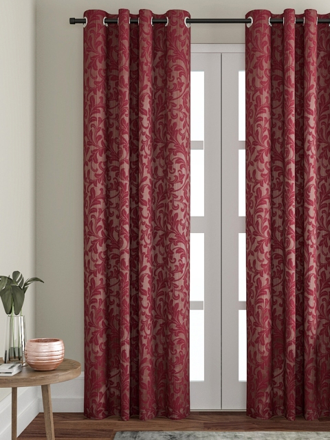 

VRINDA Maroon Printed Door Curtain