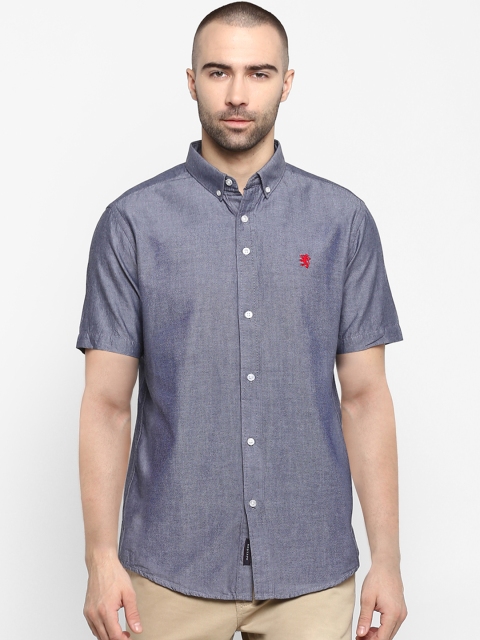 

Red Tape Men Navy Blue Regular Fit Solid Casual Shirt
