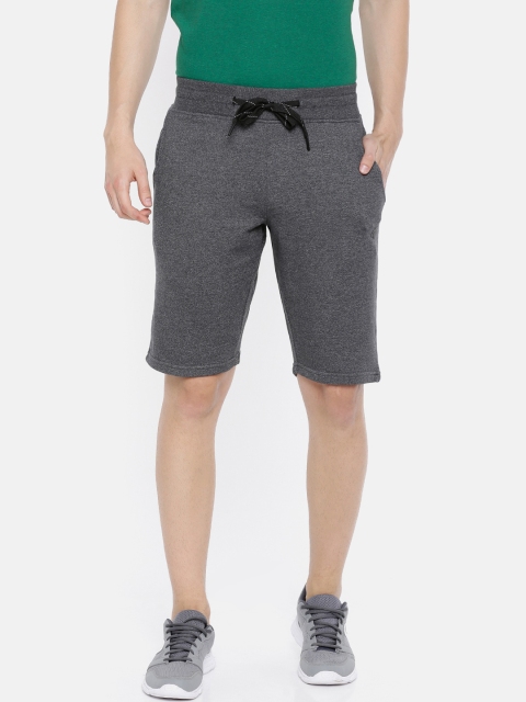 

4F Men Grey Self Design Regular Fit Sports Shorts