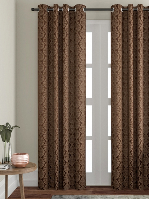 

VRINDA Coffee Brown Single Door Curtain