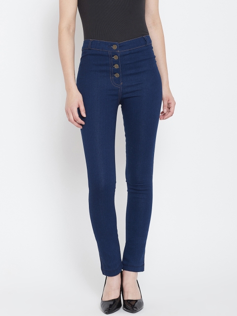 

Rider Republic Women Blue Slim Fit High-Rise Clean Look Jeans