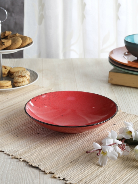

Devnow Red Solid Soup Plate