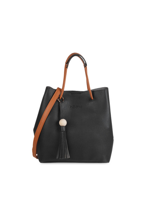 

Mochi Black Solid Handheld Bag