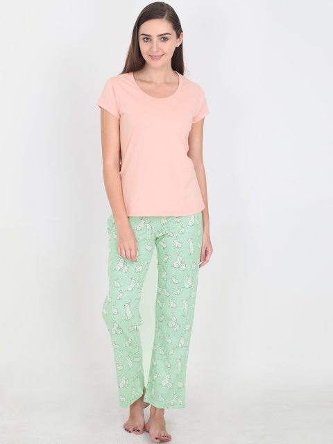 

Femmora Women Pink & Green Night suit 125601