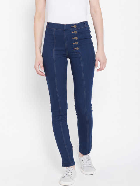 

Rider Republic Women Navy Blue Slim Fit High-Rise Clean Look Jeans