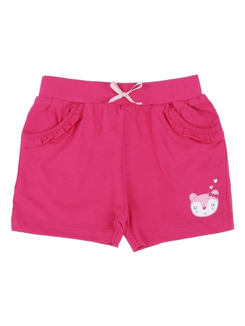 

Pantaloons Baby Girls Pink Solid Regular Fit Regular Shorts