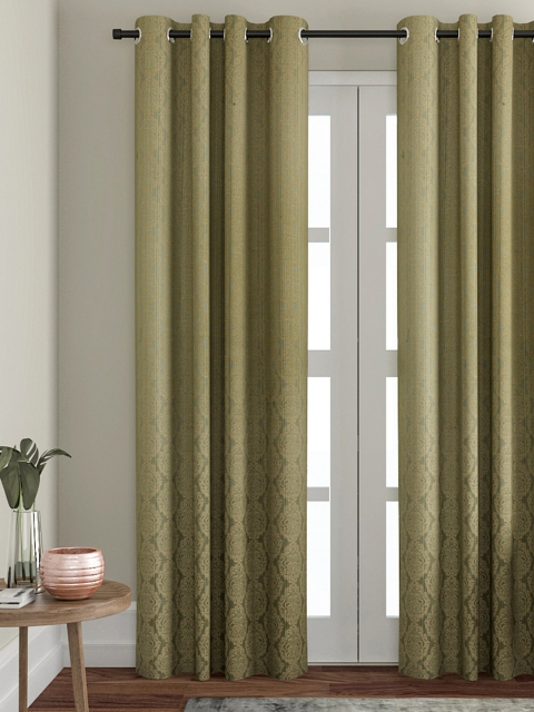 

VRINDA Green Set of Single Door Curtains