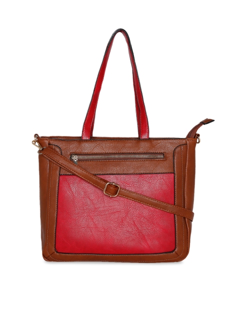 

GIORDANO Brown & Red Colourblocked Shoulder Bag
