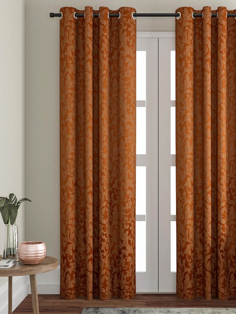 

VRINDA Copper-Toned Single Door Curtain
