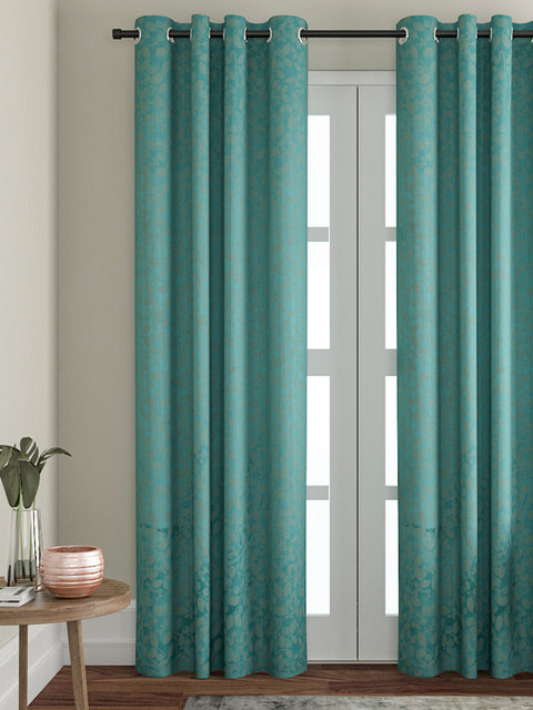 

VRINDA Blue Single Door Curtain