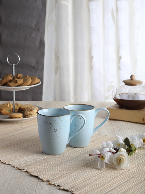 

Devnow Blue Set Of 2 Printed Ceramic Cups