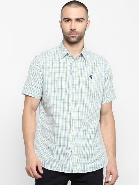 

Red Tape Men Off-White Regular Fit Checked Casual Shirt