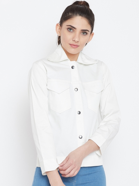 

Rider Republic Women White Solid Jacket