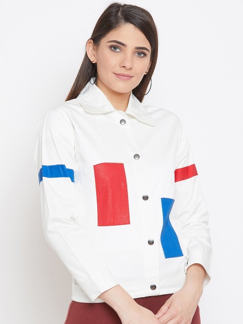 

Rider Republic Women White Colourblocked Jacket