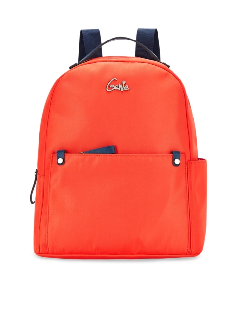 

Genie Women Bare Coral Orange 15 inches Solid Small Backpack
