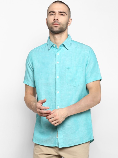 

Red Tape Men Blue Regular Fit Solid Casual Shirt