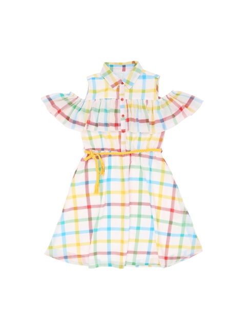 

Pantaloons Junior Girls Multicoloured Fit and Flare Dress, Multi