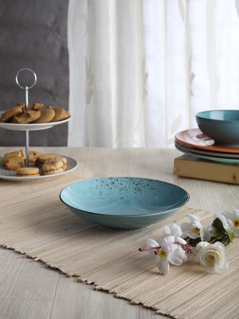 

Devnow Blue Solid Ceramic Soup Plate